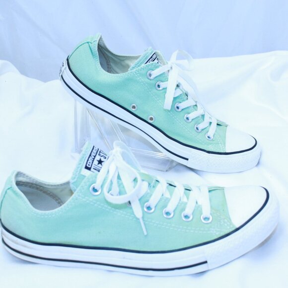 Converse Chuck Taylor All Star Unisex M 9 W 11 Aqua Low Top Sneakers - 136565F - Picture 2 of 12